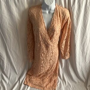 Peach Lace Dress